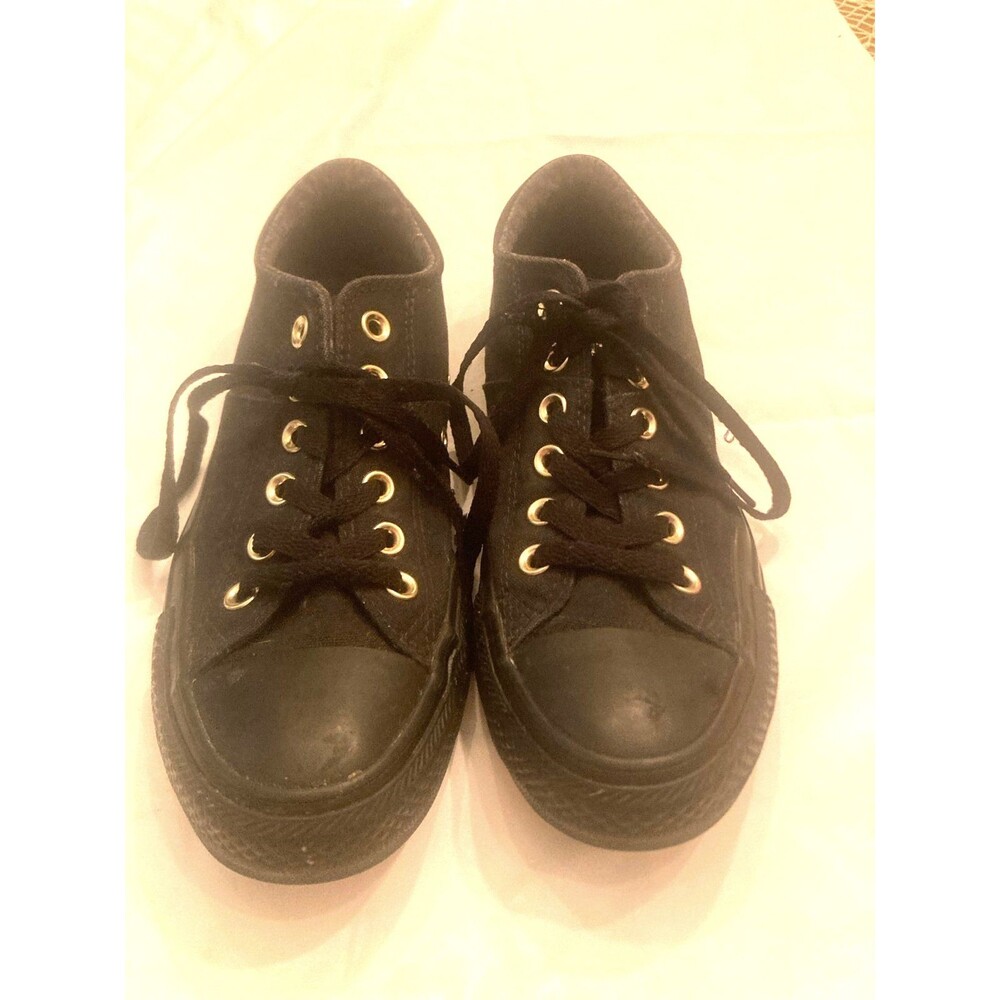 Converse Chuck Taylor All Star Madison Black Metallic Gold Python Lining Size 8